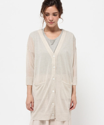 LBC | 12GアクリルテンセルリネンVロングカーディガン(カーディガン/ボレロ)