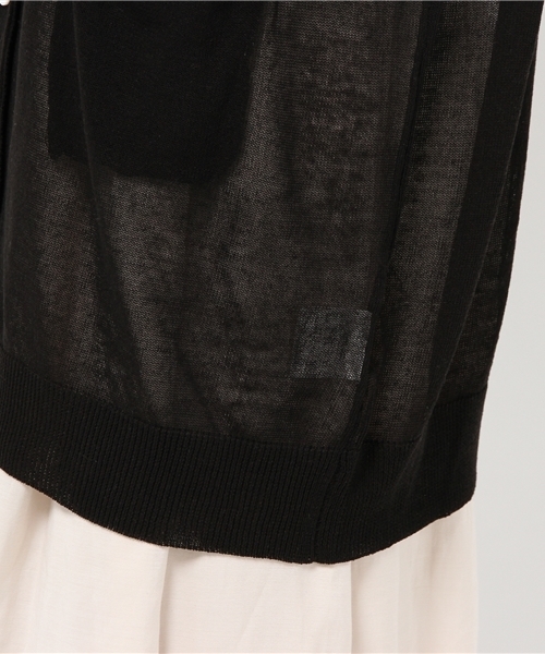 LBC（エルビーシー）の「12GアクリルテンセルリネンVロングカーディガン（カーディガン/ボレロ・レディース・イエロー/ブラック/オフホワイト・MEDIUM/LARGE）」の11枚目の写真