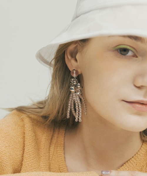 SMELLY(スメリー)の「クリアメタルボールボリュームピアス(ピアス(両耳用)・レディース・クリア・-)」の1枚目の写真