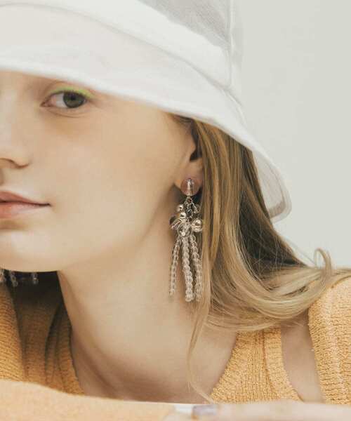 SMELLY(スメリー)の「クリアメタルボールボリュームピアス(ピアス(両耳用)・レディース・クリア・-)」の2枚目の写真