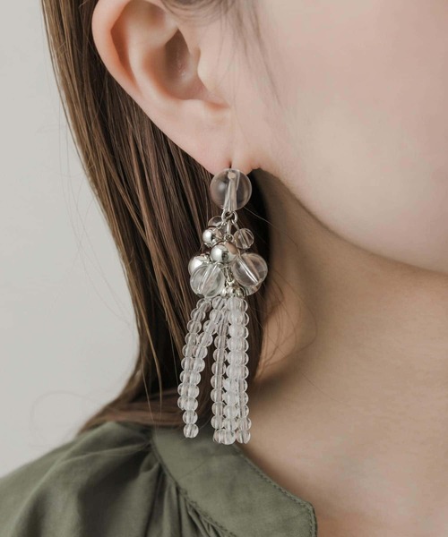 SMELLY(スメリー)の「クリアメタルボールボリュームピアス(ピアス(両耳用)・レディース・クリア・-)」の5枚目の写真