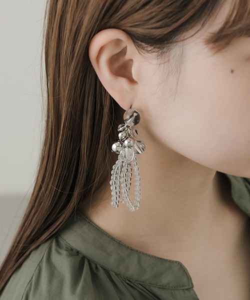 SMELLY(スメリー)の「クリアメタルボールボリュームピアス(ピアス(両耳用)・レディース・クリア・-)」の7枚目の写真