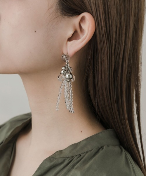 SMELLY(スメリー)の「クリアメタルボールボリュームピアス(ピアス(両耳用)・レディース・クリア・-)」の8枚目の写真