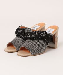 リボンモチーフミュールサンダル