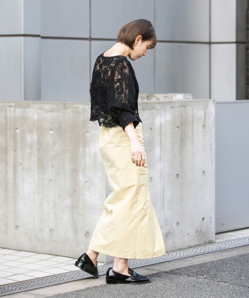 KBF（ケイビーエフ）の「オーガンジーフラワークロップドブラウス（シャツ/ブラウス・レディース・アイボリー/ブラック/ブルー系その他・ONE）」の19枚目の写真