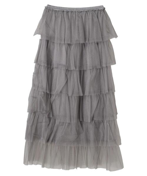 ELENCARE DUE（エレンカーレデュエ）の「・ELENCARE　DUE　ティアードラメチュールスカート（スカート・レディース・グレー/アイボリー/ブラック・FREE）」の19枚目の写真