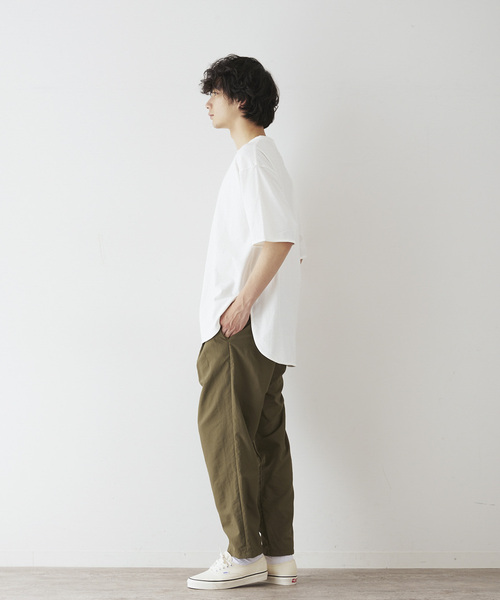 JOURNAL STANDARD relume（ジャーナルスタンダード　レリューム）の「《追加》レイヤードラウンド スリットTシャツ（Tシャツ/カットソー・メンズ・ホワイト/ベージュ系その他/グレー/ブラック系その他/サックスブルー・SMALL/LARGE/MEDIUM）」の10枚目の写真