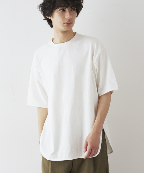 JOURNAL STANDARD relume（ジャーナルスタンダード　レリューム）の「《追加》レイヤードラウンド スリットTシャツ（Tシャツ/カットソー・メンズ・ホワイト/ベージュ系その他/グレー/ブラック系その他/サックスブルー・SMALL/LARGE/MEDIUM）」の12枚目の写真