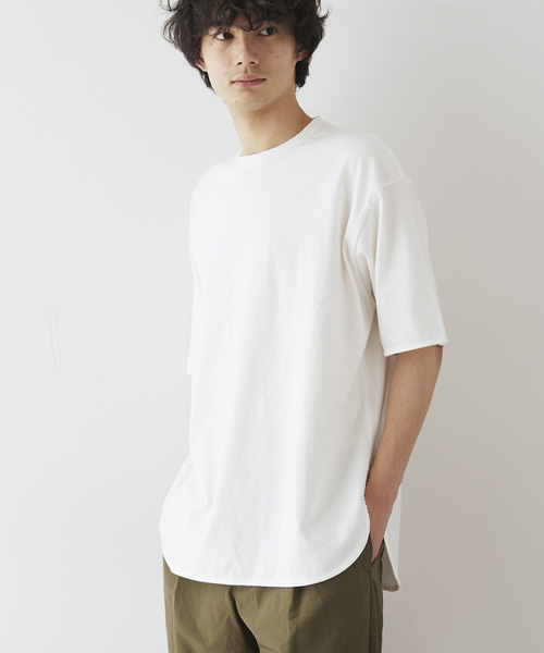 JOURNAL STANDARD relume（ジャーナルスタンダード　レリューム）の「《追加》レイヤードラウンド スリットTシャツ（Tシャツ/カットソー・メンズ・ホワイト/ベージュ系その他/グレー/ブラック系その他/サックスブルー・SMALL/LARGE/MEDIUM）」の13枚目の写真