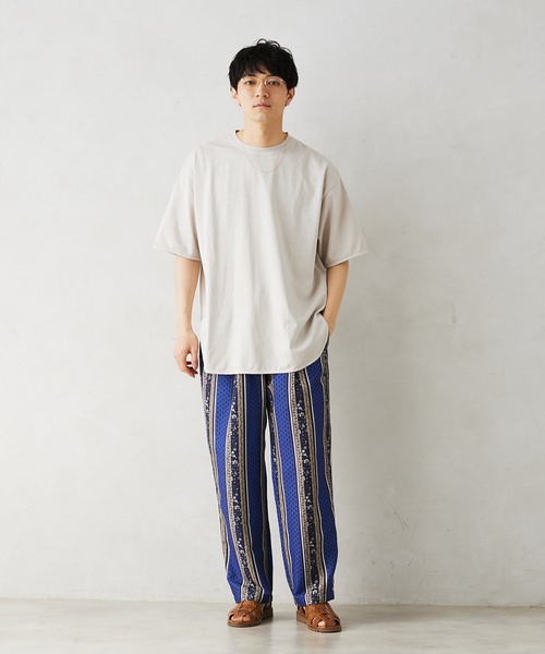 JOURNAL STANDARD relume（ジャーナルスタンダード　レリューム）の「《追加》レイヤードラウンド スリットTシャツ（Tシャツ/カットソー・メンズ・ホワイト/ベージュ系その他/グレー/ブラック系その他/サックスブルー・SMALL/LARGE/MEDIUM）」の17枚目の写真