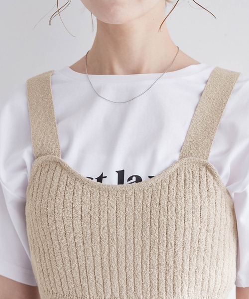 ROPE' PICNIC（ロペピクニック）の「ワイドリブニットビスチェ（ベスト・レディース・ブラック/グレー系その他・38）」の6枚目の写真