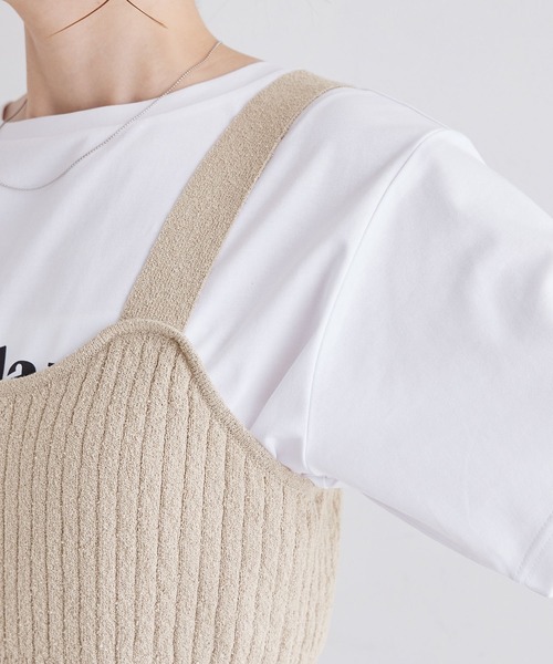 ROPE' PICNIC（ロペピクニック）の「ワイドリブニットビスチェ（ベスト・レディース・ブラック/グレー系その他・38）」の7枚目の写真