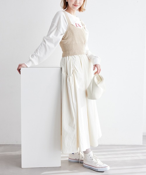 ROPE' PICNIC（ロペピクニック）の「ワイドリブニットビスチェ（ベスト・レディース・ブラック/グレー系その他・38）」の14枚目の写真