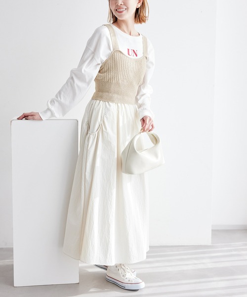 ROPE' PICNIC（ロペピクニック）の「ワイドリブニットビスチェ（ベスト・レディース・ブラック/グレー系その他・38）」の18枚目の写真