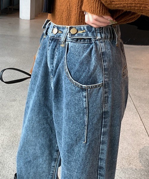 N.s(エヌドットエス)の「ウエストゴムビンテージ風テーパードデニムパンツ(デニムパンツ・レディース・ブルー・S/M/L)」の15枚目の写真