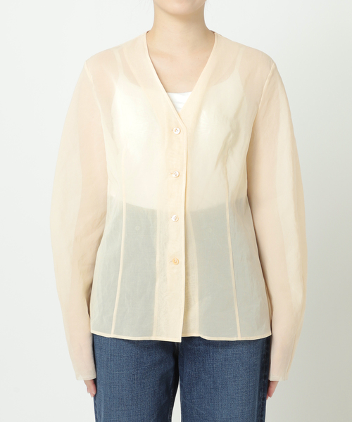 plage（プラージュ）の「SHEER COTTON VN ブラウス（シャツ/ブラウス・レディース・ベージュ/アイボリー・FREE）」の19枚目の写真