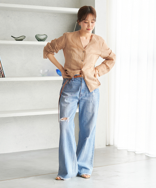 plage（プラージュ）の「SHEER COTTON VN ブラウス（シャツ/ブラウス・レディース・ベージュ/アイボリー・FREE）」の11枚目の写真