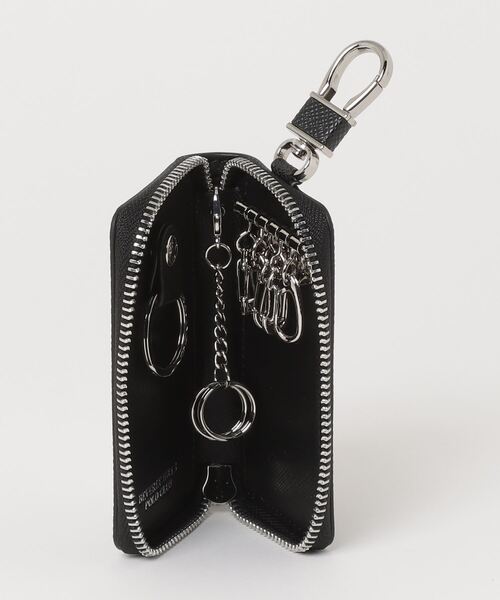 BEVERLY HILLS POLO CLUB（ビバリーヒルズポロクラブ）の「【BEVERLY HILLS POLO CLUB】カウレザー ポロ ラウンド キーケース BHG-M2005/BHG-M3005（キーケース/キーアクセサリー・メンズ・ブラック/ブラック系その他2・FREE）」の4枚目の写真