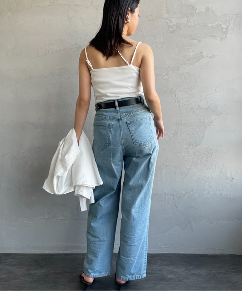 By/m（バイエム）の「[By/m/バイエム] 2WAYストラップ カップ付きベアキャミソール（キャミソール・レディース・ホワイト/ブラック/チャコールグレー/ブルー/オートミール/ブラウン・F）」の15枚目の写真