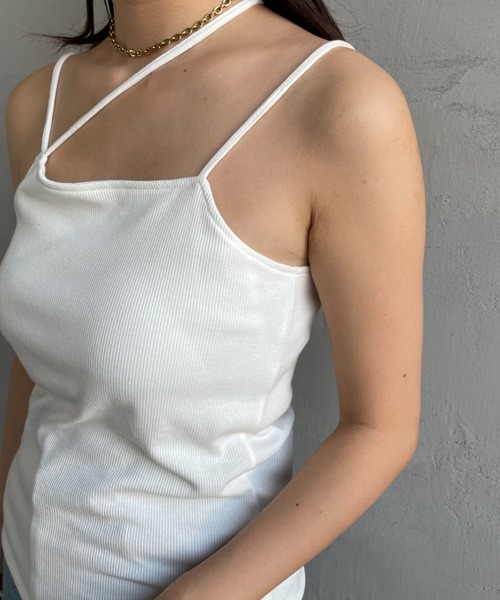 By/m（バイエム）の「[By/m/バイエム] 2WAYストラップ カップ付きベアキャミソール（キャミソール・レディース・ホワイト/ブラック/チャコールグレー/ブルー/オートミール/ブラウン・F）」の20枚目の写真