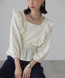 FREE'S MART | ◆肩フリルウエストシャーリングブラウス(シャツ/ブラウス)