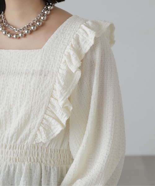 FREE'S MART（フリーズマート）の「◆肩フリルウエストシャーリングブラウス（シャツ/ブラウス・レディース・ブラック系その他/ホワイト/ブラウン/グリーン系その他3・FREE）」の11枚目の写真