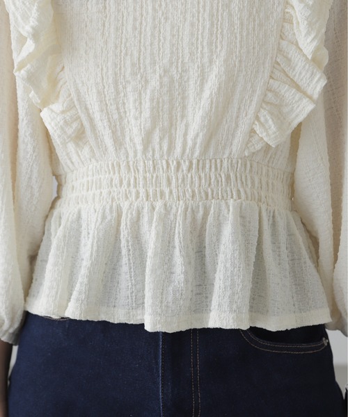 FREE'S MART（フリーズマート）の「◆肩フリルウエストシャーリングブラウス（シャツ/ブラウス・レディース・ブラック系その他/ホワイト/ブラウン/グリーン系その他3・FREE）」の13枚目の写真