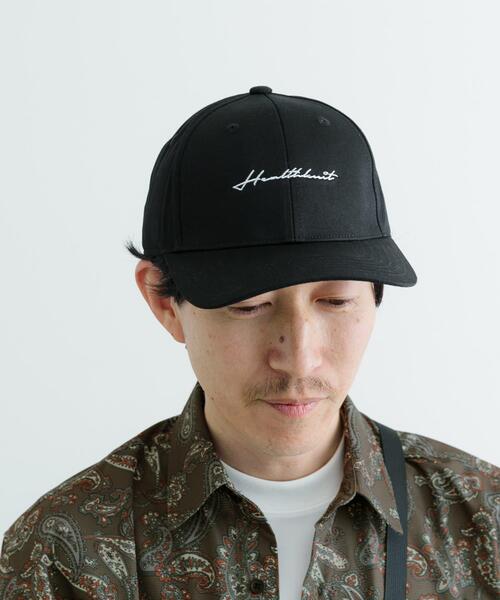 Healthknit（ヘルスニット）の「Healthknit　HK ロゴ 刺繍 CAP（キャップ・メンズ・ブラック/ベージュ/インディゴブルー・-）」の2枚目の写真