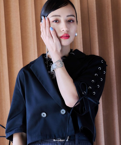 HARE（ハレ）の「フラワーバックルブレス(HARE)（ブレスレット・レディース・クリア/ブラック・FREE）」の8枚目の写真