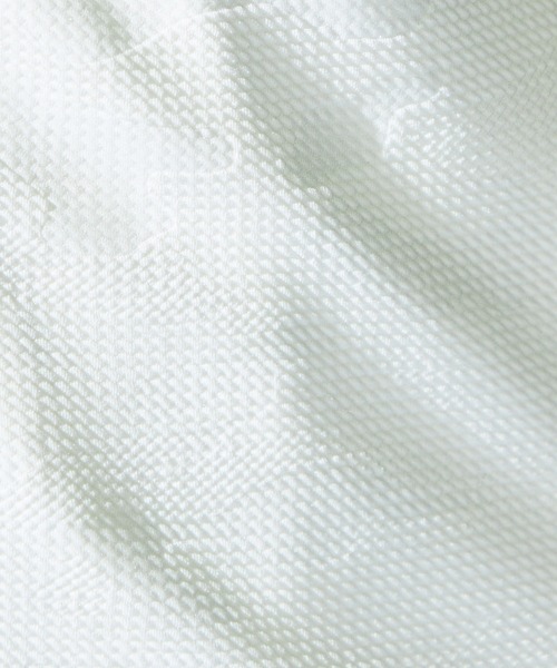 HIDEAWAYS NICOLE（ハイダウェイニコル）の「アラカルトエンボス5分袖フルジップパーカー（パーカー・メンズ・ホワイト系/ブラック/オフホワイト/ブラック系・MEDIUM/LARGE/X-LARGE）」の17枚目の写真