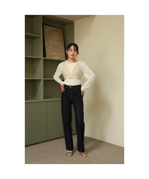 Vicente（ヴィセンテ）の「Pleather bustier top（キャミソール・レディース・ホワイト/ブラック・FREE）」の10枚目の写真