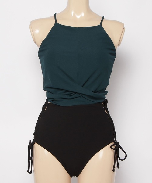 ムラサキスポーツ限定】LAETITIA/レリッタ リブハイネックビキニ ハイ