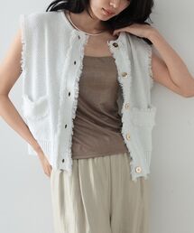 GALLEST | ツイードニットベスト(ベスト)