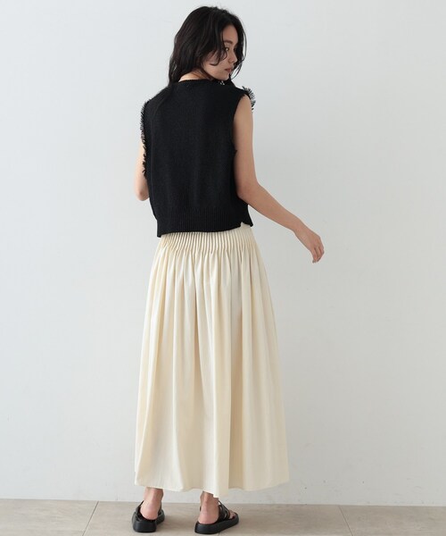 GALLEST（ギャレスト）の「◆ツイードニットベスト（ベスト・レディース・ブラック/ホワイト系・38）」の11枚目の写真