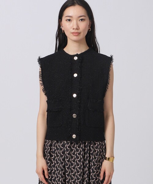 GALLEST（ギャレスト）の「◆ツイードニットベスト（ベスト・レディース・ブラック/ホワイト系・38）」の18枚目の写真