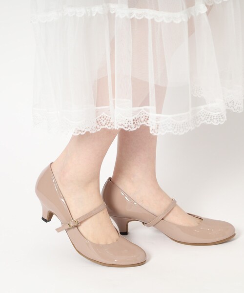 ESPERANZA(エスペランサ)の「ラウンドトゥ2WAYストラップエナメルパンプス(パンプス・レディース・ブラック系1/ピンクベージュ・22.5cm/23.5cm/24.5cm/23.0cm/24.0cm)」の20枚目の写真