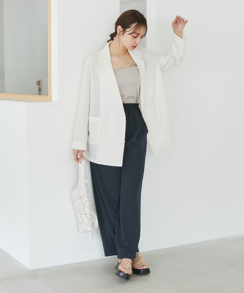 ROPE' PICNIC（ロペピクニック）の「選べるストラップカップ付きベアトップ（キャミソール・レディース・ブラック/ベージュ・38/36）」の9枚目の写真