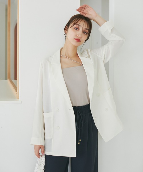 ROPE' PICNIC（ロペピクニック）の「選べるストラップカップ付きベアトップ（キャミソール・レディース・ブラック/ベージュ・38/36）」の10枚目の写真