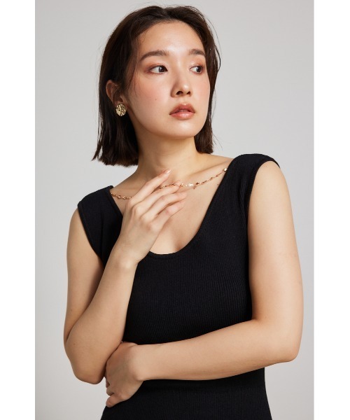 【セール】チュールマーメイドニットワンピース(ワンピース)|rienda(リエンダ) 【セール】チュールマーメイドニットワンピース(ワンピース)|rienda(リエンダ)