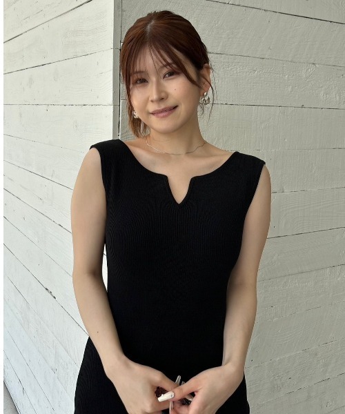 【セール】チュールマーメイドニットワンピース(ワンピース)|rienda(リエンダ) 【セール】チュールマーメイドニットワンピース(ワンピース)|rienda(リエンダ)