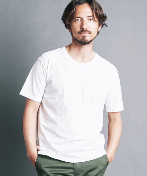 Magine(マージン)の「CTN BASIC U/N TEE S/S:コットンベーシック Uネック 半袖Tシャツ 24S(Tシャツ/カットソー・メンズ・ネイビー/ブラック/ホワイト/オリーブ・44/48/46)」の2枚目の写真