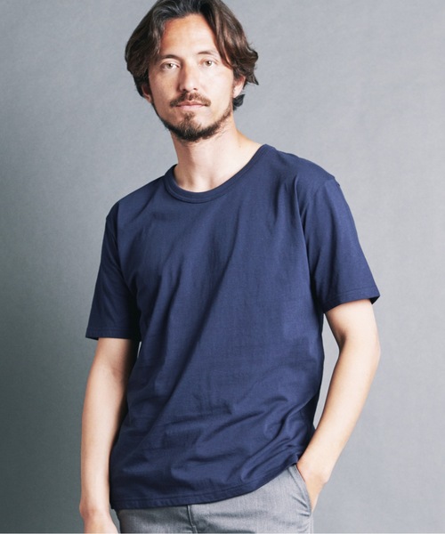 Magine(マージン)の「CTN BASIC U/N TEE S/S:コットンベーシック Uネック 半袖Tシャツ 24S(Tシャツ/カットソー・メンズ・ネイビー/ブラック/ホワイト/オリーブ・44/48/46)」の17枚目の写真