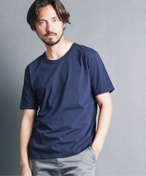 Magine(マージン)の「CTN BASIC U/N TEE S/S:コットンベーシック Uネック 半袖Tシャツ 24S(Tシャツ/カットソー・メンズ・ネイビー/ブラック/ホワイト/オリーブ・44/48/46)」の18枚目の写真