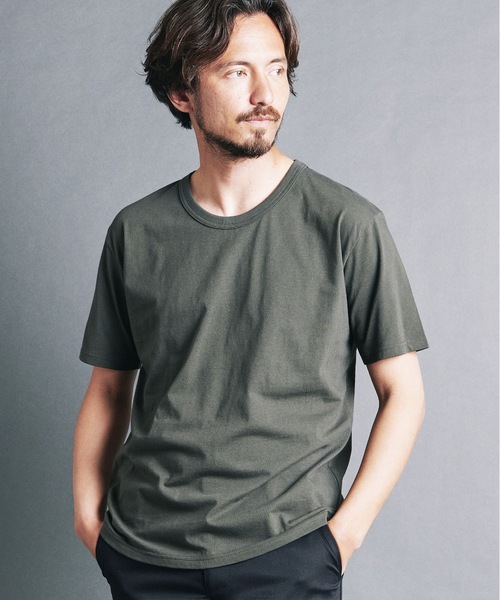 Magine(マージン)の「CTN BASIC U/N TEE S/S:コットンベーシック Uネック 半袖Tシャツ 24S(Tシャツ/カットソー・メンズ・ネイビー/ブラック/ホワイト/オリーブ・44/48/46)」の13枚目の写真