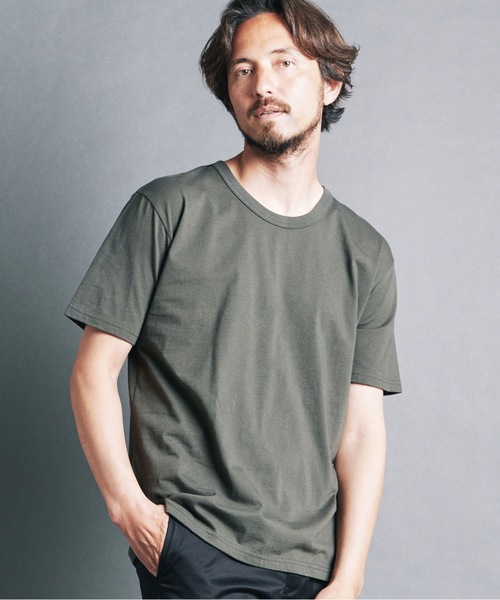 Magine(マージン)の「CTN BASIC U/N TEE S/S:コットンベーシック Uネック 半袖Tシャツ 24S(Tシャツ/カットソー・メンズ・ネイビー/ブラック/ホワイト/オリーブ・44/48/46)」の15枚目の写真