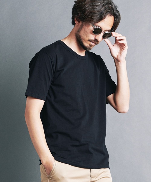 Magine(マージン)の「CTN BASIC U/N TEE S/S:コットンベーシック Uネック 半袖Tシャツ 24S(Tシャツ/カットソー・メンズ・ネイビー/ブラック/ホワイト/オリーブ・44/48/46)」の10枚目の写真