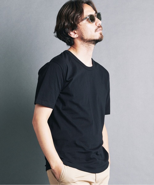 Magine(マージン)の「CTN BASIC U/N TEE S/S:コットンベーシック Uネック 半袖Tシャツ 24S(Tシャツ/カットソー・メンズ・ネイビー/ブラック/ホワイト/オリーブ・44/48/46)」の11枚目の写真