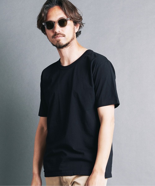 Magine(マージン)の「CTN BASIC U/N TEE S/S:コットンベーシック Uネック 半袖Tシャツ 24S(Tシャツ/カットソー・メンズ・ネイビー/ブラック/ホワイト/オリーブ・44/48/46)」の12枚目の写真
