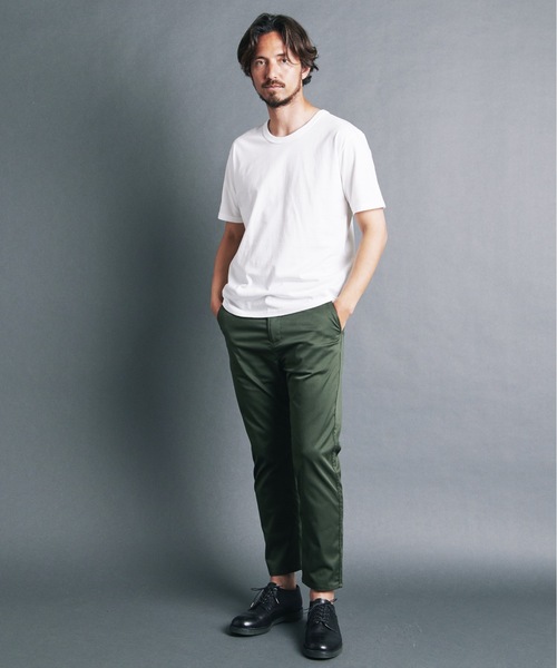 Magine(マージン)の「CTN BASIC U/N TEE S/S:コットンベーシック Uネック 半袖Tシャツ 24S(Tシャツ/カットソー・メンズ・ネイビー/ブラック/ホワイト/オリーブ・44/48/46)」の22枚目の写真