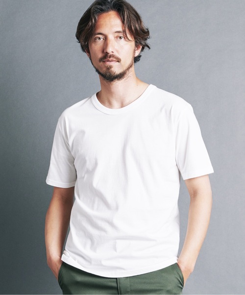 Magine(マージン)の「CTN BASIC U/N TEE S/S:コットンベーシック Uネック 半袖Tシャツ 24S(Tシャツ/カットソー・メンズ・ネイビー/ブラック/ホワイト/オリーブ・44/48/46)」の5枚目の写真